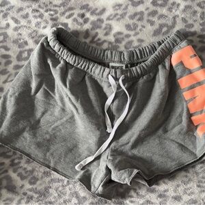PINK Victoria's Secret Gray and Orange Athletic Shorts -  XS